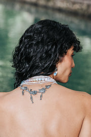 Collar Nado de Tortugas, joya de plata .925, con perla – Gabriela Sánchez (vista 4)