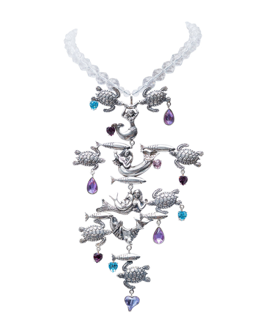 Collar Canción del Mar, joya de plata .925, con cristal Swarovski – Gabriela Sánchez