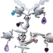 Collar Canción del Mar, joya de plata .925, con cristal Swarovski – Gabriela Sánchez (vista 7)
