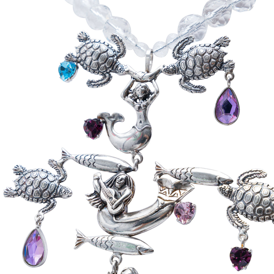 Collar Canción del Mar, joya de plata .925, con cristal Swarovski – Gabriela Sánchez (vista 7)