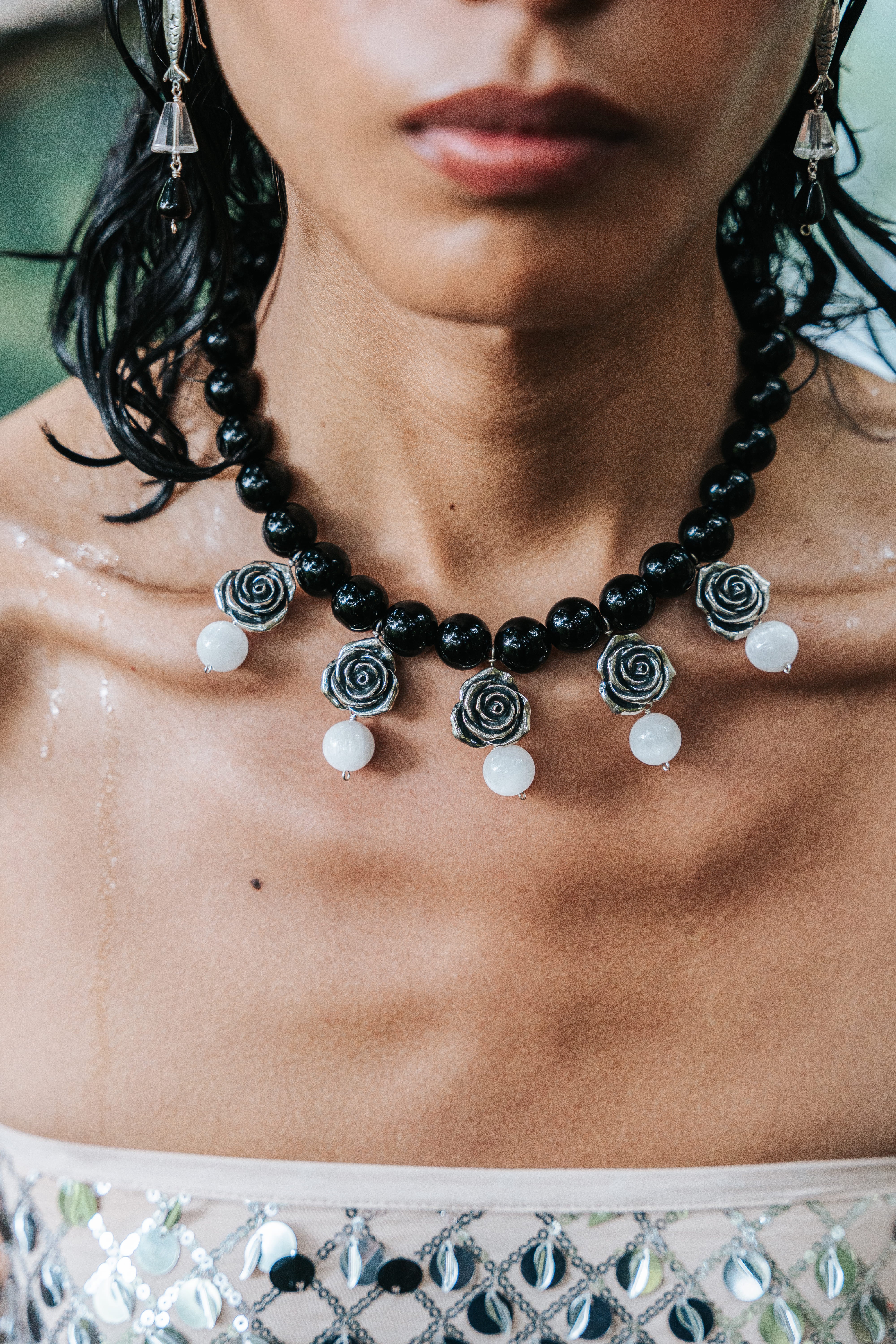 Collar Noche de Gala, joya de plata .925, con ónix – Gabriela Sánchez