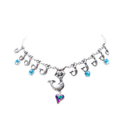 Gargantilla Hijas de la Luna, joya de plata .925, con cristal Swarovski – Gabriela Sánchez