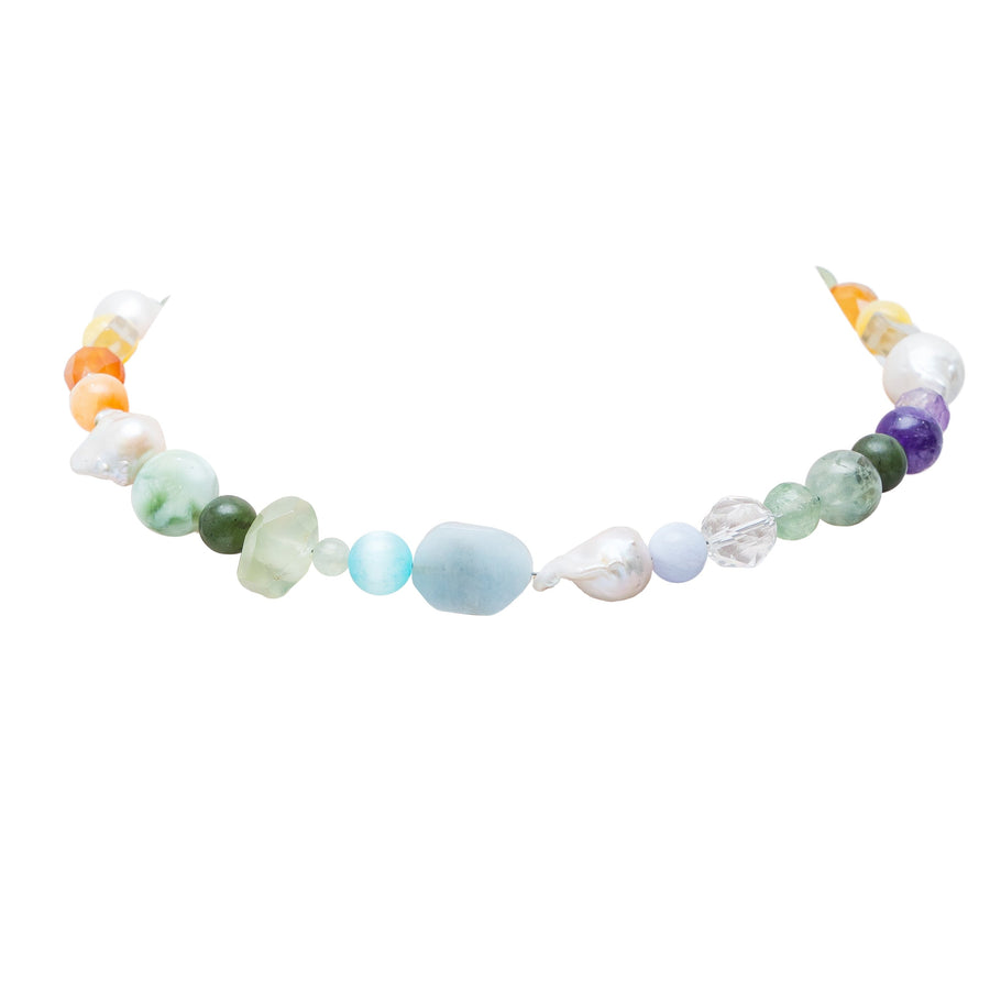 Collar Agua Dulce, joya de plata .925, con amatista y jade – Gabriela Sánchez (vista 3)