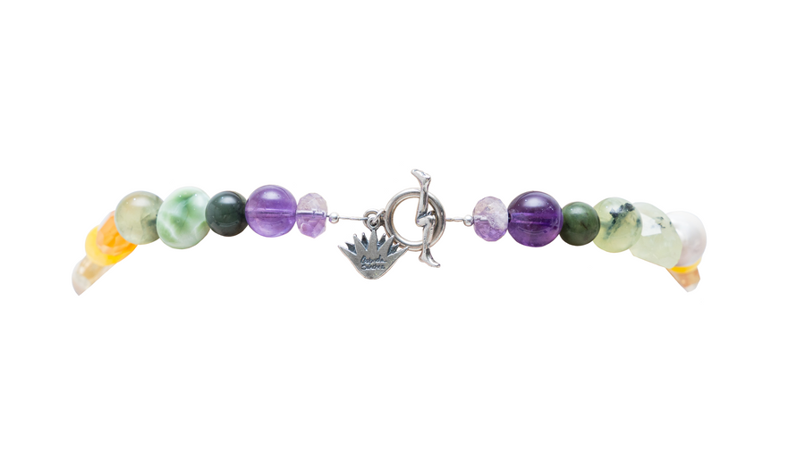 Collar Agua Dulce, joya de plata .925, con amatista y jade – Gabriela Sánchez (vista 5)
