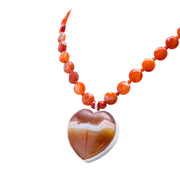 Collar Corazón Terracota, joya de plata .925, con cornalina – Gabriela Sánchez (vista 4)