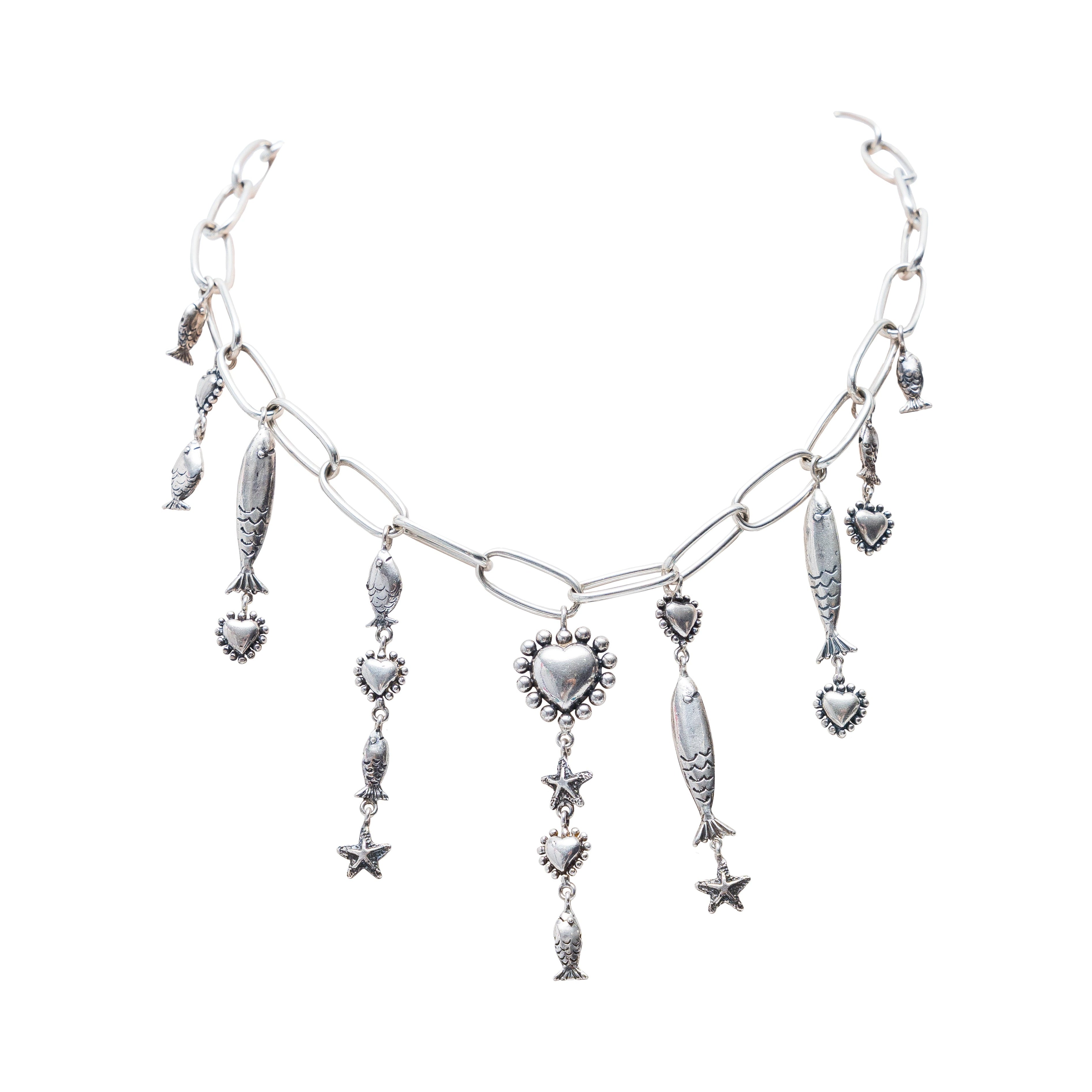 Collar Pez Corazón, joya de plata .925 – Gabriela Sánchez (vista 2)