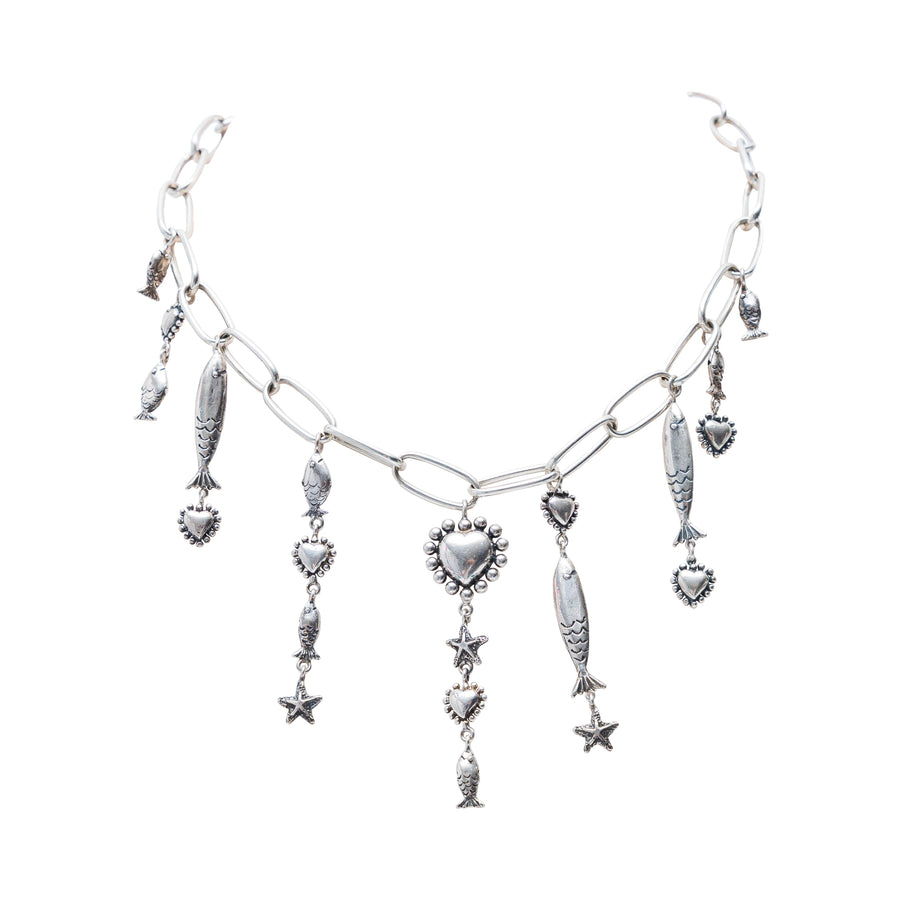 Collar Pez Corazón, joya de plata .925 – Gabriela Sánchez (vista 2)