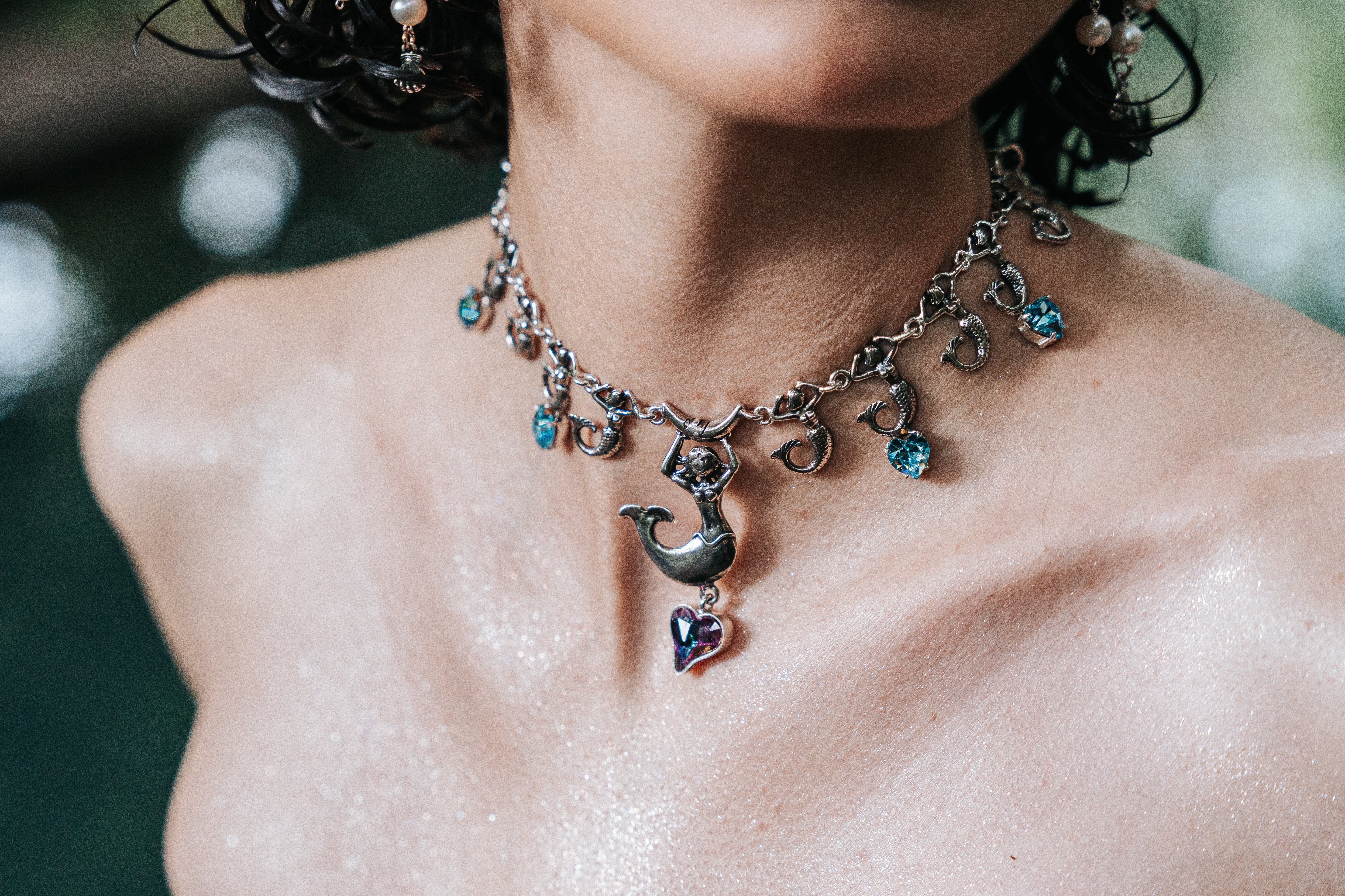 Gargantilla Hijas de la Luna, joya de plata .925, con cristal Swarovski – Gabriela Sánchez (vista 2)