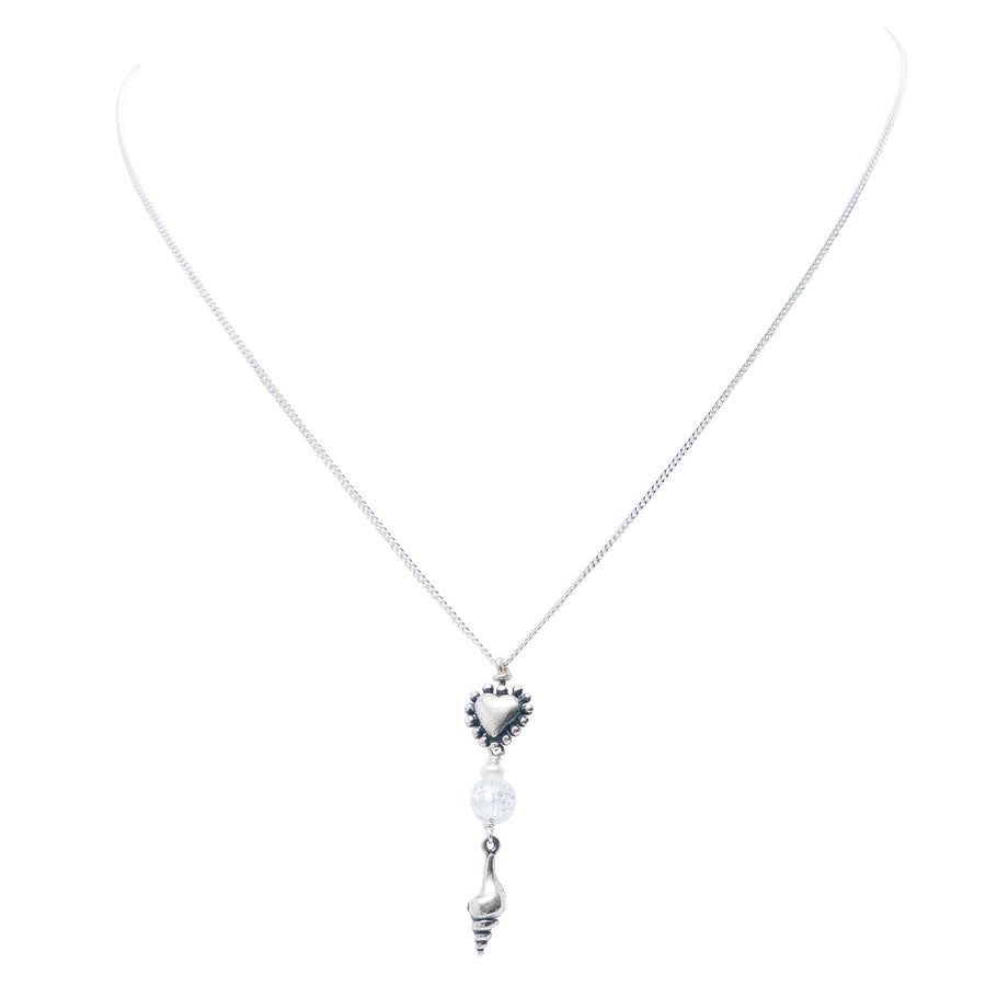 Dije Encontré tu Corazón, joya de plata .925, con cuarzo – Gabriela Sánchez