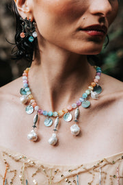 Collar Fiesta Marina, joya de plata .925, con concha y perla – Gabriela Sánchez (vista 4)