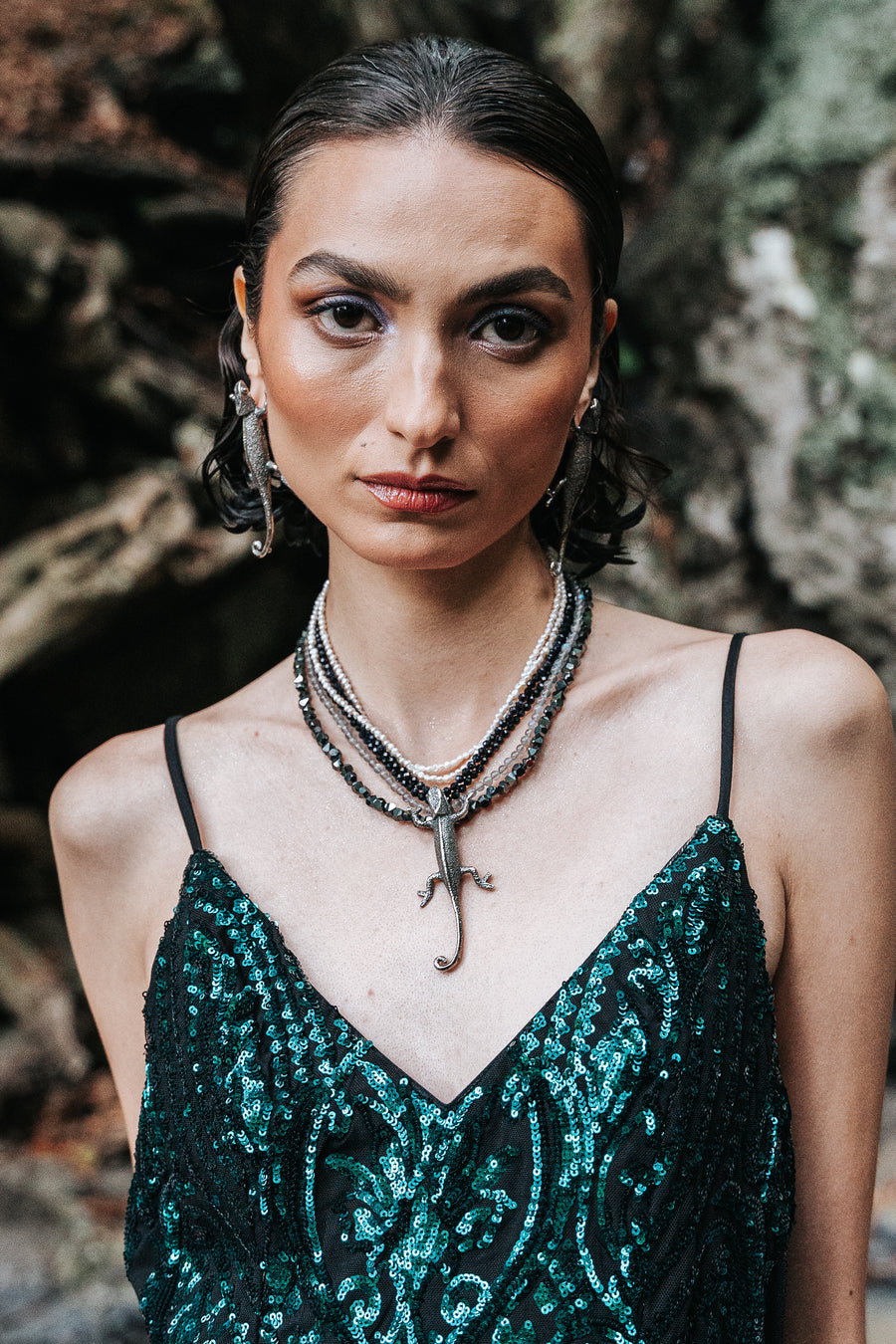 Aretes Camaleones, joya de plata .925 – Gabriela Sánchez (vista 3)