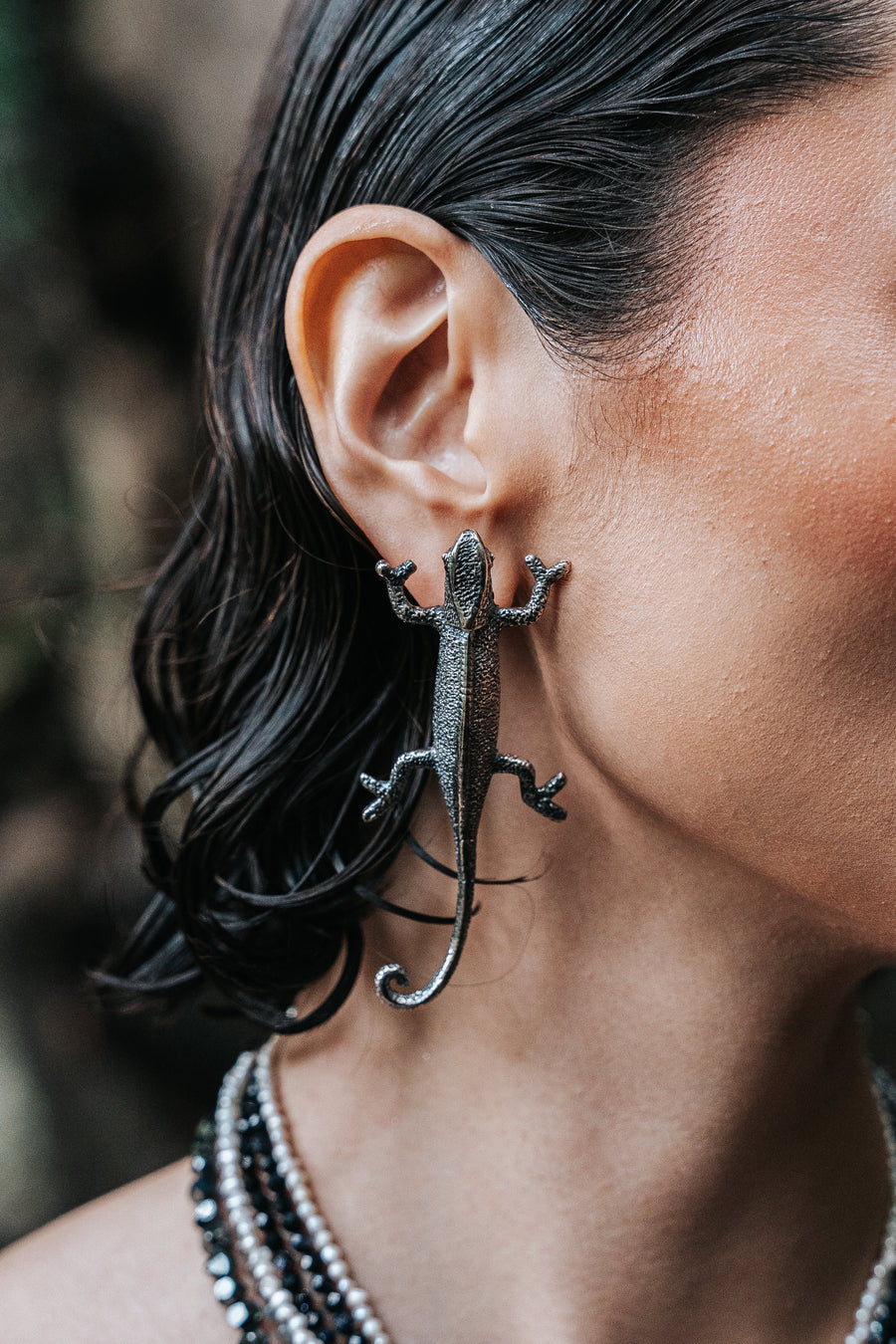 Aretes Camaleones, joya de plata .925 – Gabriela Sánchez