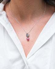 Dije Sirena Enamorada, joya de plata .925, con cristal Swarovski – Gabriela Sánchez (vista 2)