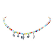 Collar Caracoles Multicolor, joya de plata .925, con ágata – Gabriela Sánchez