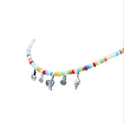 Collar Caracoles Multicolor, joya de plata .925, con ágata – Gabriela Sánchez (vista 3)