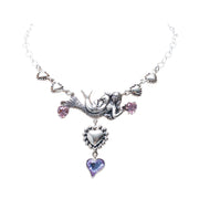 Collar Sirena Corazón, joya de plata .925, con cristal Swarovski – Gabriela Sánchez