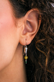 Set Chiles Jalapeños, joya de plata .925, con peridot y dioptasa – Gabriela Sánchez (vista 2)