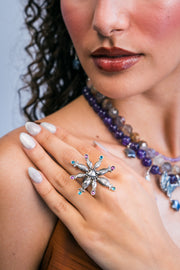 Anillo Cardumen de Amor, joya de plata .925, con cristal Swarovski – Gabriela Sánchez (vista 5)