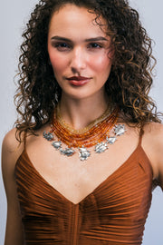 Collar Puesta de Sol, joya de plata .925, con citrina y cornalina – Gabriela Sánchez (vista 3)