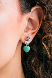 Aretes Dulce Menta, joya de plata .925, con turquesa – Gabriela Sánchez (vista 2)