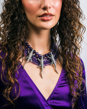 Collar Agua y Tierra, joya de plata .925, con amatista – Gabriela Sánchez (vista 2)