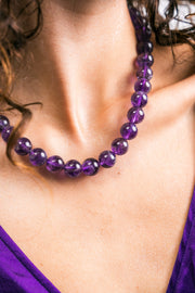 Collar Burbujitas Púrpura, joya de plata .925, con amatista – Gabriela Sánchez