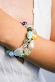 Pulsera Agua Dulce, joya de plata .925, con selenita y cuarzo – Gabriela Sánchez (vista 3)
