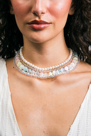 Collar Reflejo Tornasol, joya de plata .925, con perla y cuarzo tornasol – Gabriela Sánchez (vista 3)