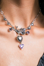 Collar Sirena Corazón, joya de plata .925, con cristal Swarovski – Gabriela Sánchez (vista 2)