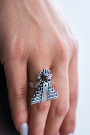 Anillo Eclipse Prehispánico, joya de plata .925 – Gabriela Sánchez (vista 4)