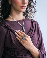 Collar Rey del Amazonas, joya de plata .925, con perla – Gabriela Sánchez (vista 3)