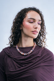 Collar Arena Terracota, joya de plata .925, con ágata – Gabriela Sánchez (vista 4)
