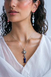 Dije Besitos Marinos, joya de plata .925, con cristal de Murano – Gabriela Sánchez (vista 3)