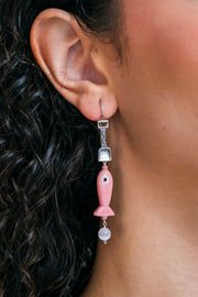 Aretes Palitas, joya de plata .925, con cristal de Murano – Gabriela Sánchez (vista 2)