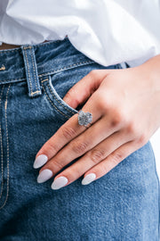 Anillo Calavera Ojos Corazón Chica, joya de plata .925 – Gabriela Sánchez (vista 4)
