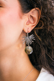 Aretes Helecho Bellas Artes Ámbar, joya de plata .925 – Gabriela Sánchez (vista 2)