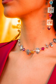 Gargantilla Cempasúchil y Copal, joya de plata .925, con cristal Swarovski – Gabriela Sánchez (vista 6)