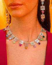 Gargantilla Calaverita de Azúcar, joya de plata .925, con cristal Swarovski – Gabriela Sánchez (vista 9)