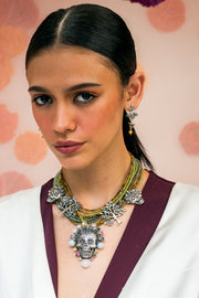 Collar Recuerdos de Vida, joya de plata .925, con turmalina y peridot – Gabriela Sánchez (vista 3)