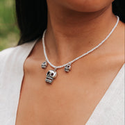 Collar La Risa de los Compadres, joya de plata .925, con perla – Gabriela Sánchez (vista 3)