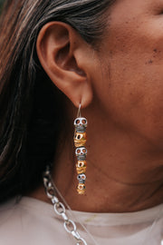 Aretes Cráneos de Sol y Luna, joya de plata .925 – Gabriela Sánchez (vista 3)