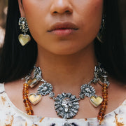 Aretes Mi Amor Eterno, joya de plata .925, con ámbar – Gabriela Sánchez (vista 3)