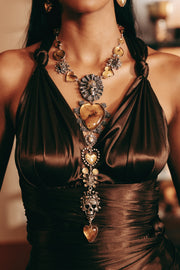 Collar Gozo Perpetuo, joya de plata .925, con ámbar – Gabriela Sánchez