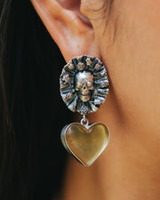 Aretes Mi Amor Eterno, joya de plata .925, con ámbar – Gabriela Sánchez (vista 2)