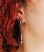 Aretes Cascada Dorada, joya de plata .925, con hematita – Gabriela Sánchez (vista 2)