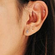 Aretes Perfil Cráneo Mini, joya de plata .925 – Gabriela Sánchez (vista 2)