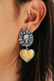 Aretes Mi Amor Eterno, joya de plata .925, con ámbar – Gabriela Sánchez (vista 4)