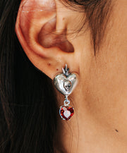 Aretes Latido, joya de plata .925, con cristal Swarovski – Gabriela Sánchez (vista 2)