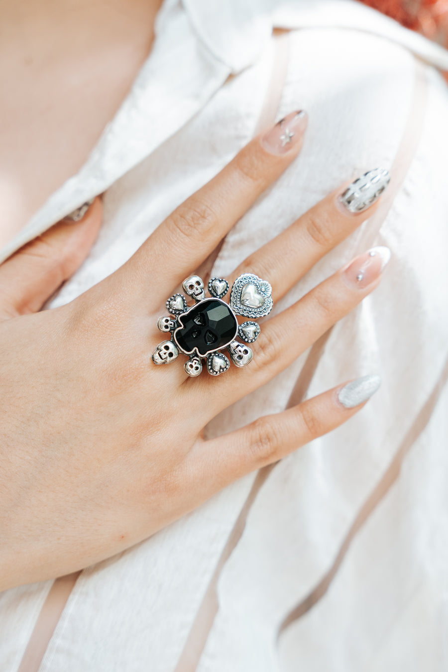Anillo Corazón y Mariachi, joya de plata .925, con cristal Swarovski – Gabriela Sánchez (vista 3)