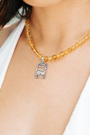 Collar Jaguar, joya de plata .925, con ámbar – Gabriela Sánchez (vista 3)